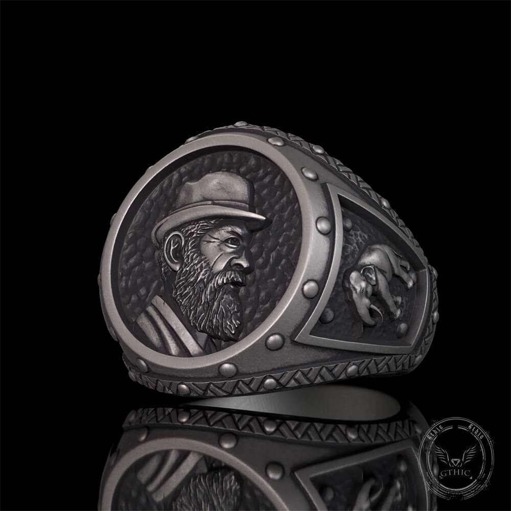 Explorer Elephant Sterling Silver Ring