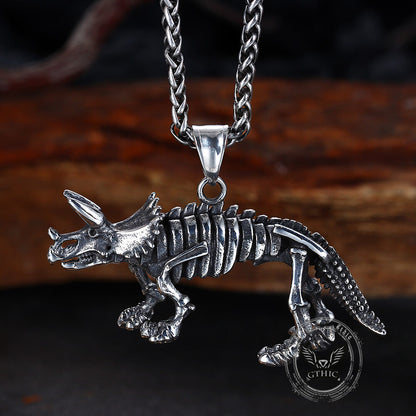 Ferocious Dinosaur Stainless Steel Pendant
