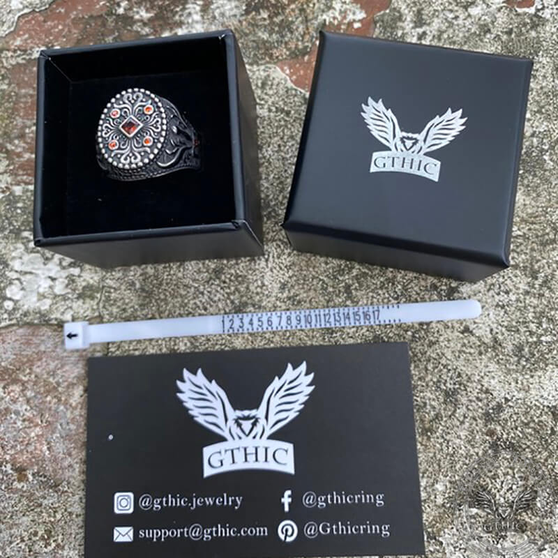 Pattern Stainless Steel Ring