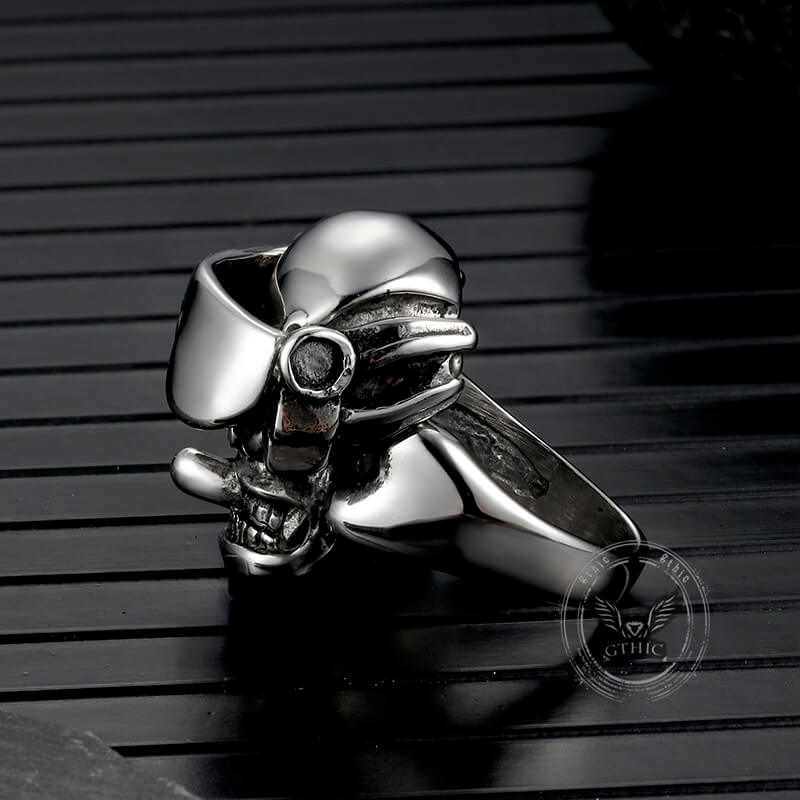 Goggles Skull Stainless Steel Ring