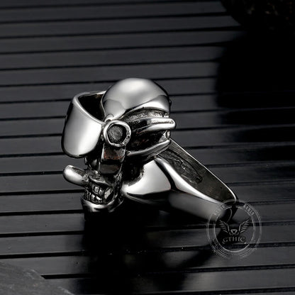 Goggles Skull Stainless Steel Ring