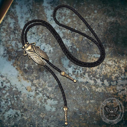 Gold Cicada Alloy Cowboy Bolo Tie