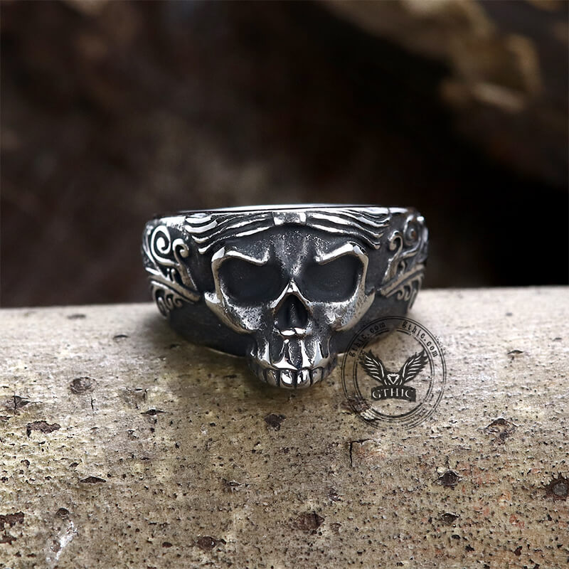 Goth Stainless Steel Skull Ring