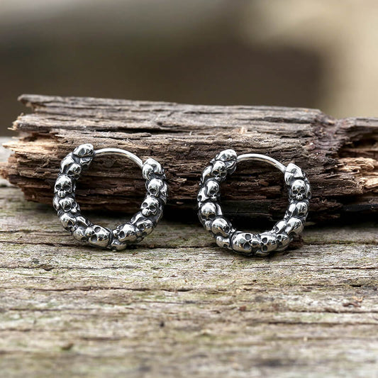 Gothic Skulls Stainless Steel Earrings