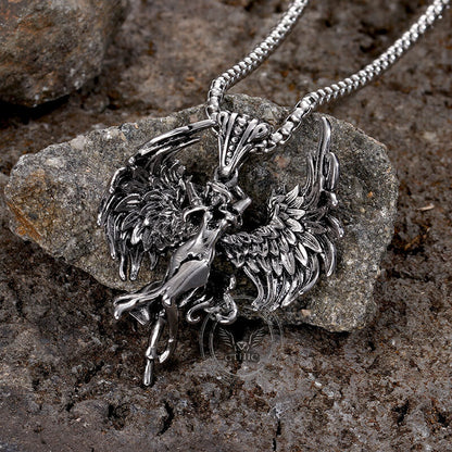 Guardian Angel Wings Stainless Steel Pendant