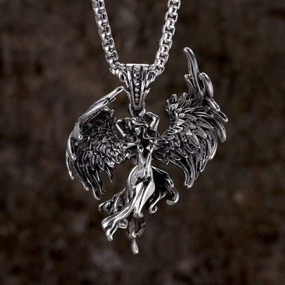 Guardian Angel Wings Stainless Steel Pendant