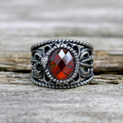 Hollow Design Stainless Steel Snake Ring