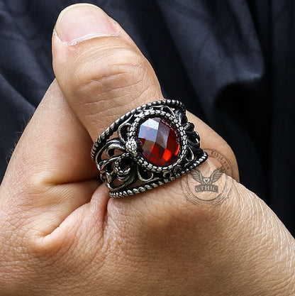 Hollow Design Stainless Steel Snake Ring