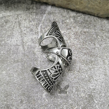 Hollow Pattern Stainless Steel Knuckle Ring