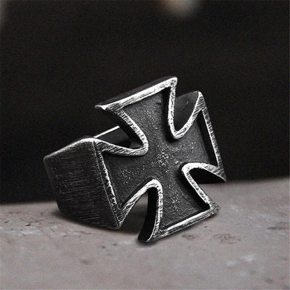 Iron Cross Stainless Steel Ring