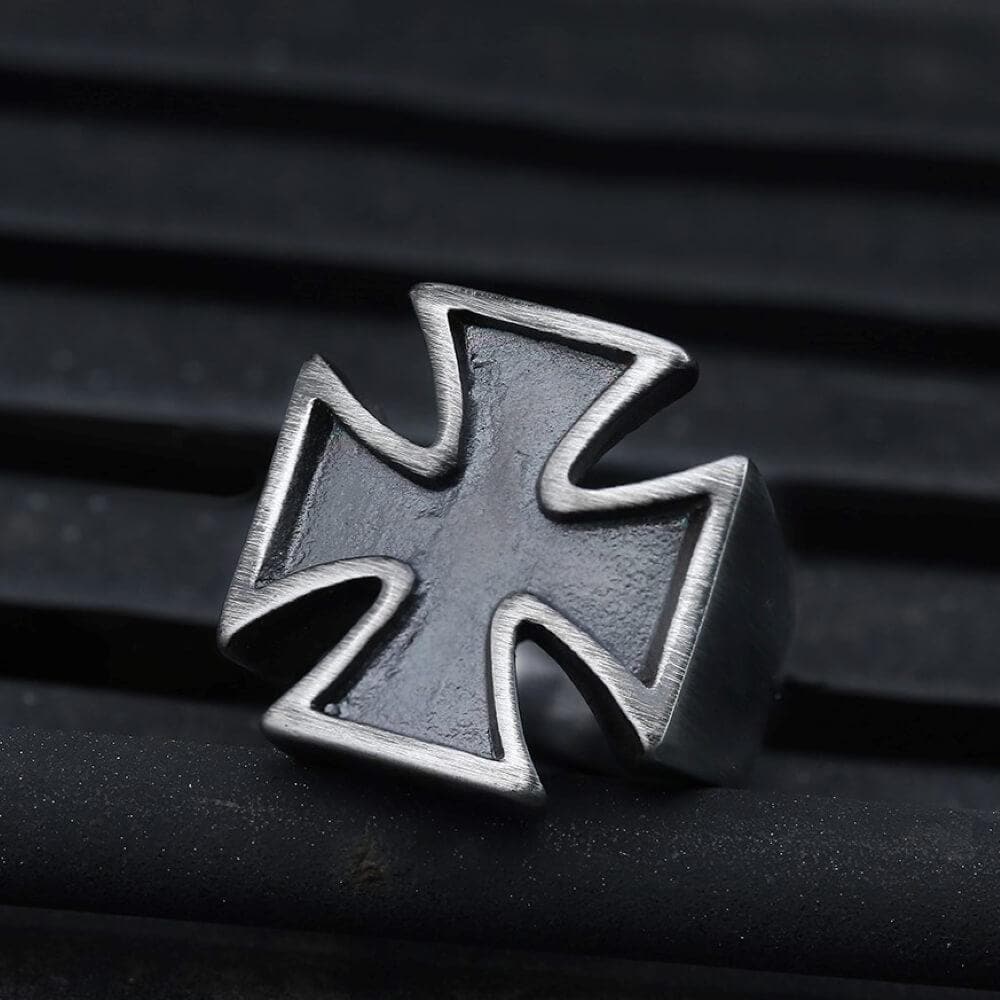 Iron Cross Stainless Steel Ring