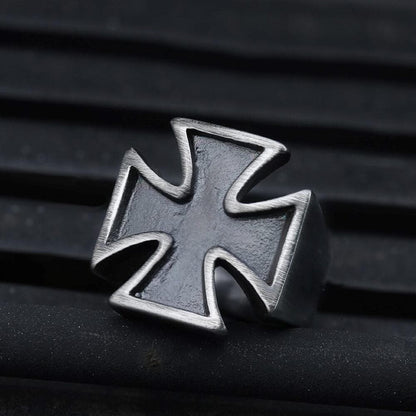 Iron Cross Stainless Steel Ring