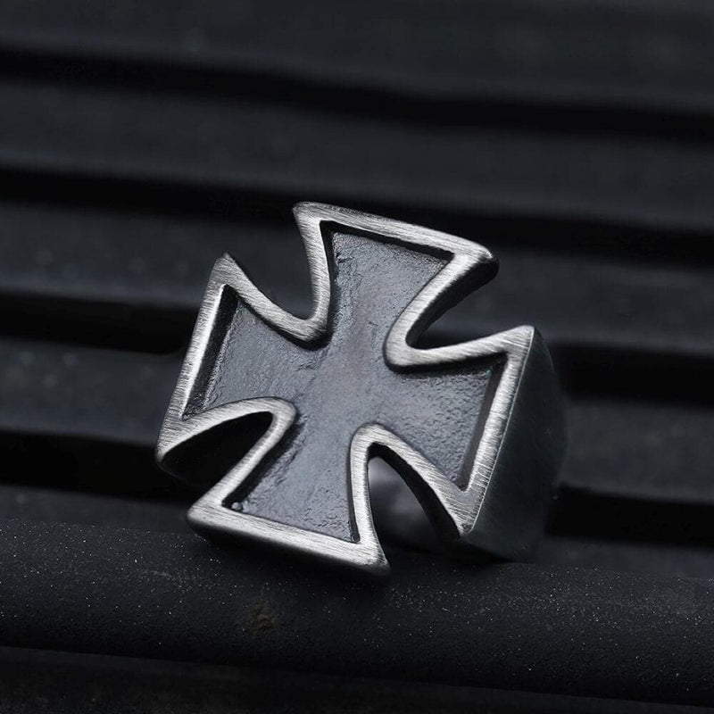 Iron Cross Stainless Steel Ring