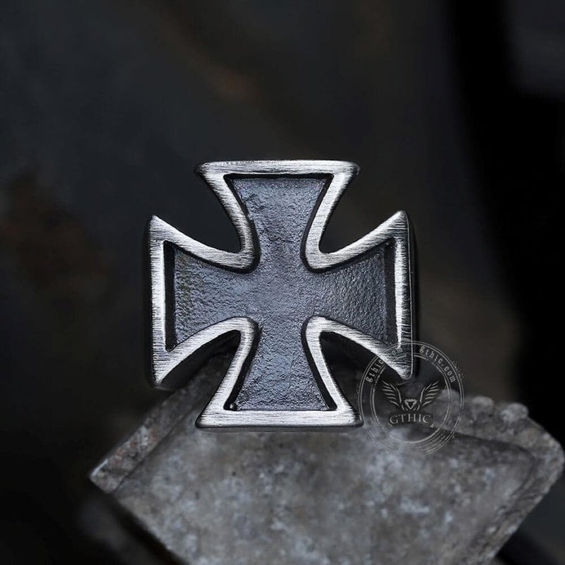 Iron Cross Stainless Steel Ring