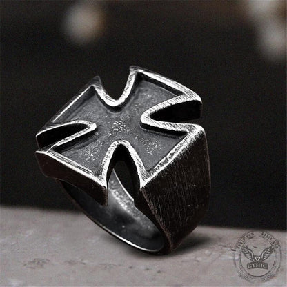 Iron Cross Stainless Steel Ring