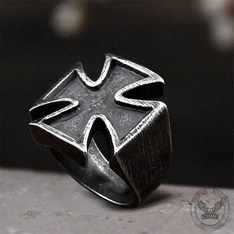 Iron Cross Stainless Steel Ring