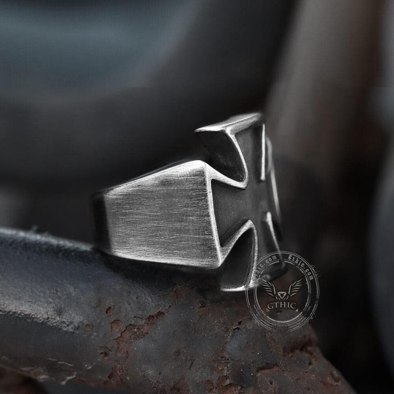 Iron Cross Stainless Steel Ring