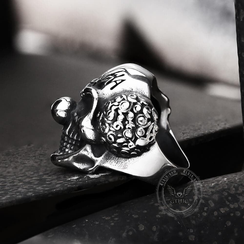 Joker Clown Stainless Steel Skull Ring