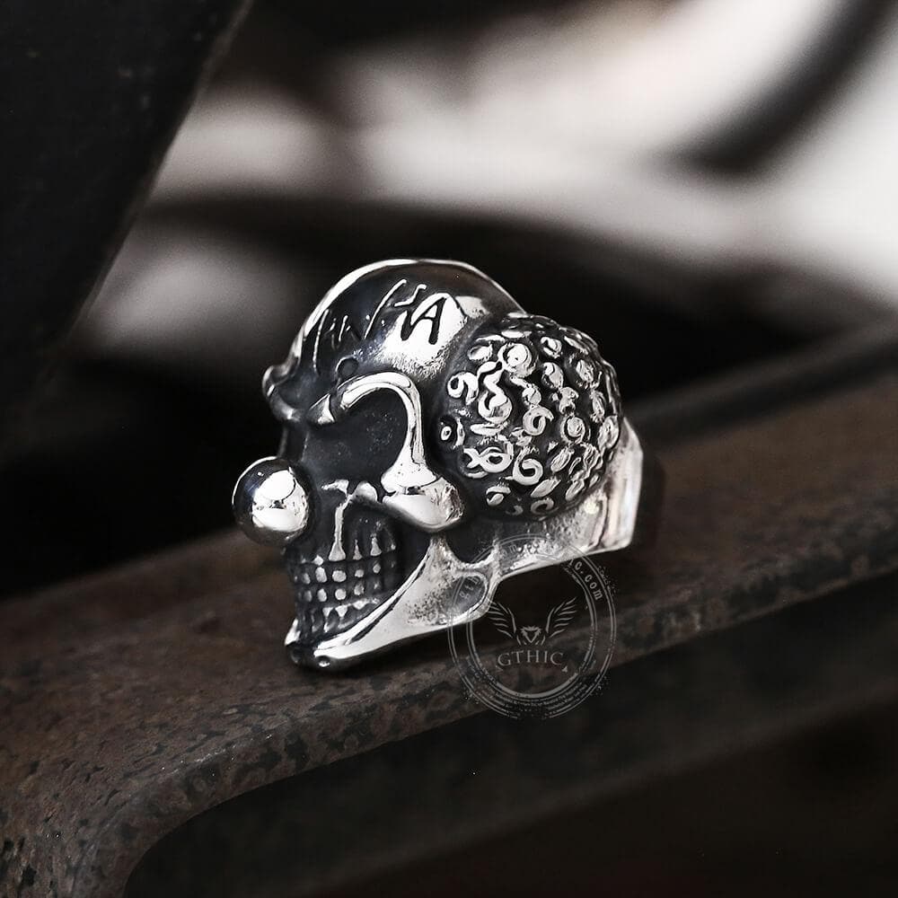 Joker Clown Stainless Steel Skull Ring