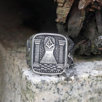 Masonic Stainless Steel Ring