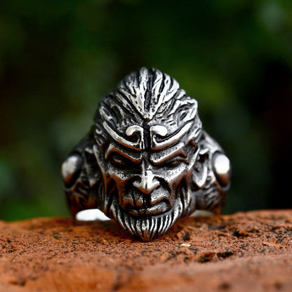 Monkey King Sun Wukong Stainless Steel Ring