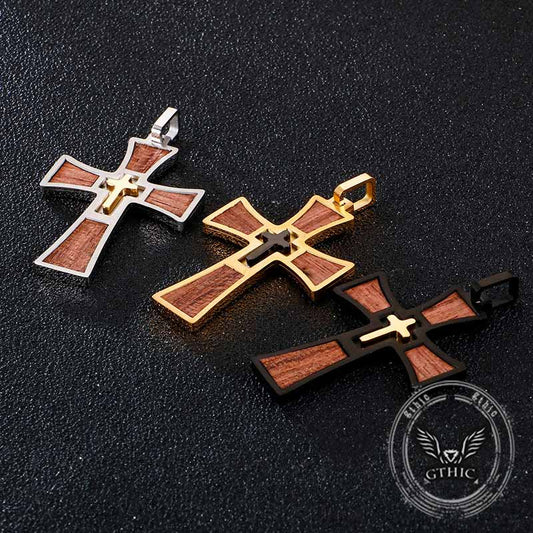 Multi-layered Cross Stainless Steel Pendant