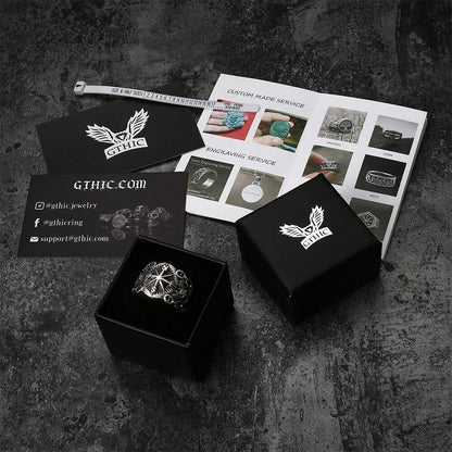 Northern Pirate Compass Sterling Silver Marine Ring