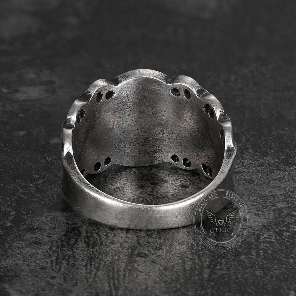 Northern Pirate Compass Sterling Silver Marine Ring