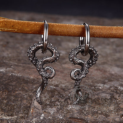 Octopus Tentacle Stainless Steel Earrings