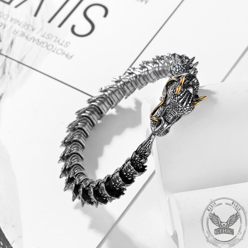 Oriental Dragon Stainless Steel Bracelet