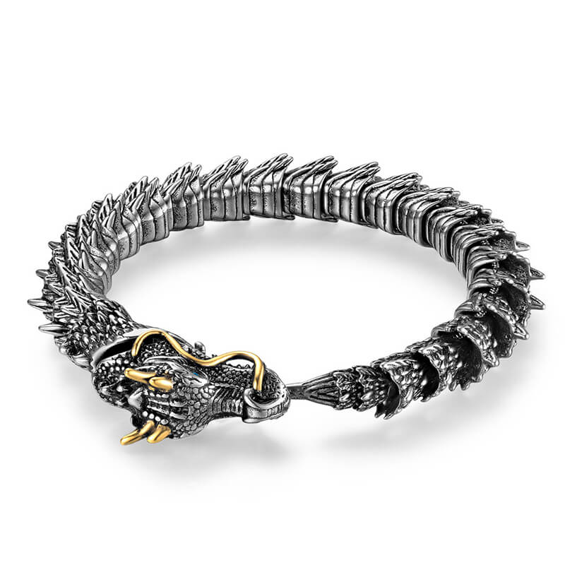 Oriental Dragon Stainless Steel Bracelet