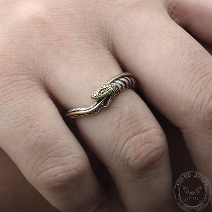 Ouroboros Sterling Silver Ring