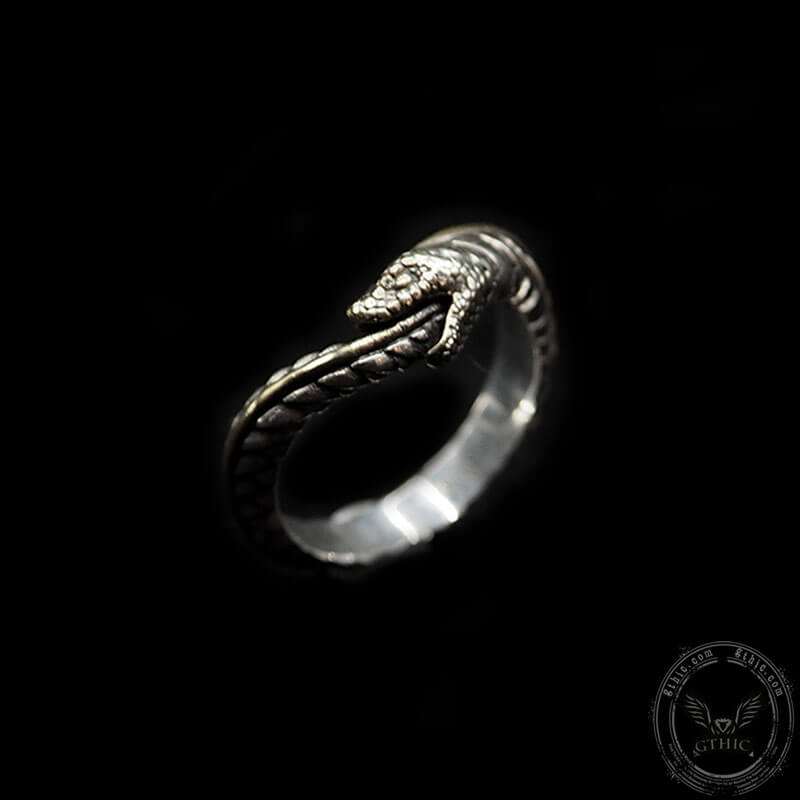 Ouroboros Sterling Silver Ring