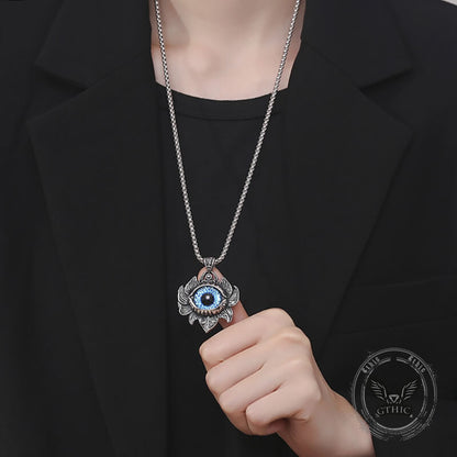 Pattern Devil Eye Stainless Steel Pendant