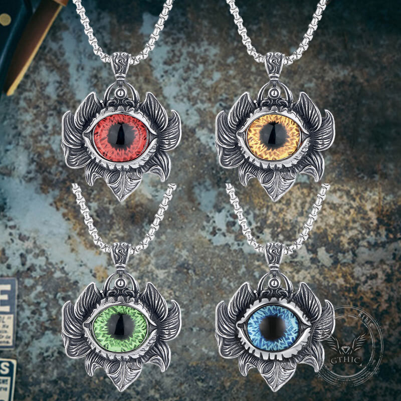 Pattern Devil Eye Stainless Steel Pendant