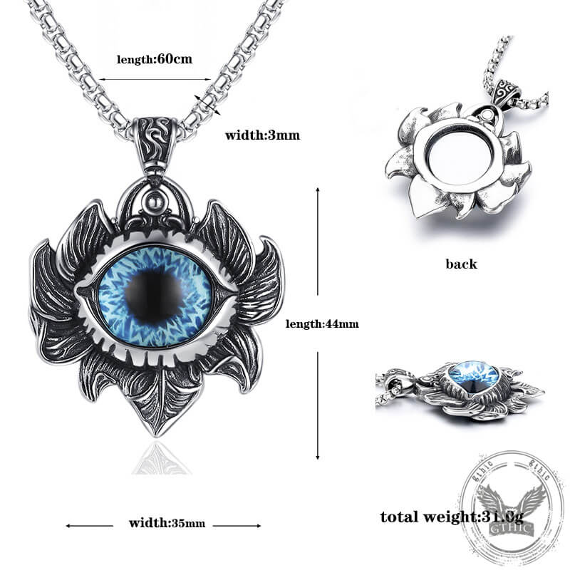 Pattern Devil Eye Stainless Steel Pendant