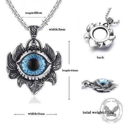 Pattern Devil Eye Stainless Steel Pendant