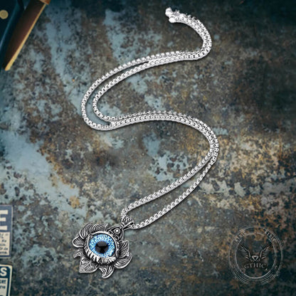 Pattern Devil Eye Stainless Steel Pendant