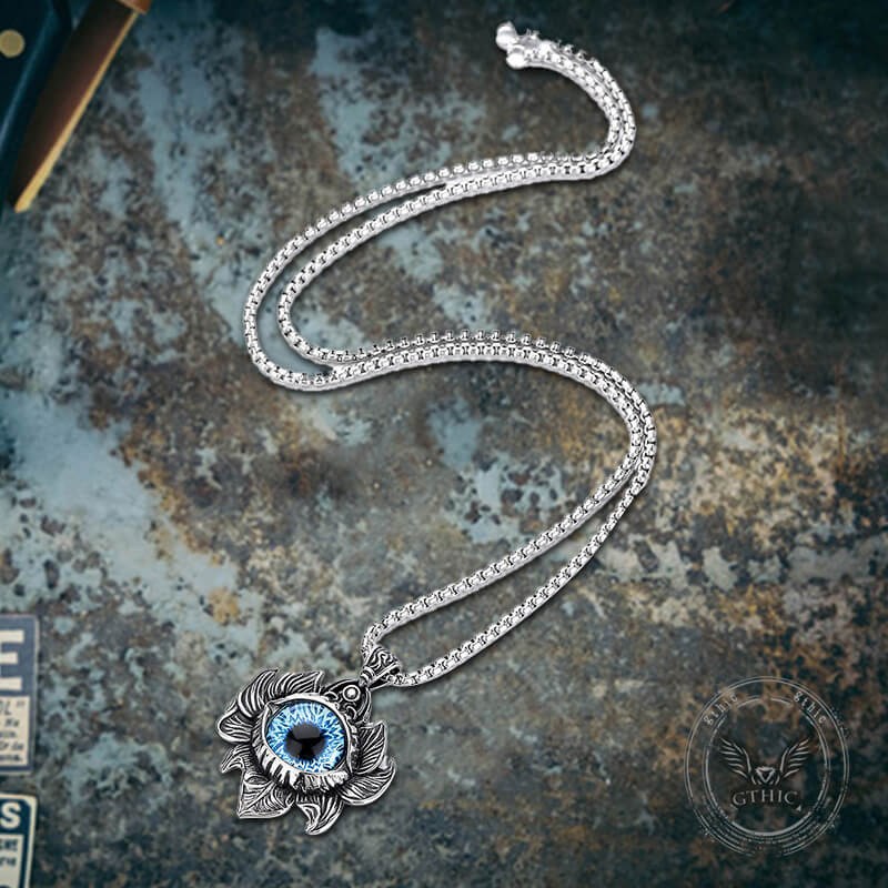 Pattern Devil Eye Stainless Steel Pendant
