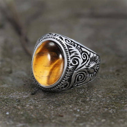 Pattern Gem Sterling Silver Ring