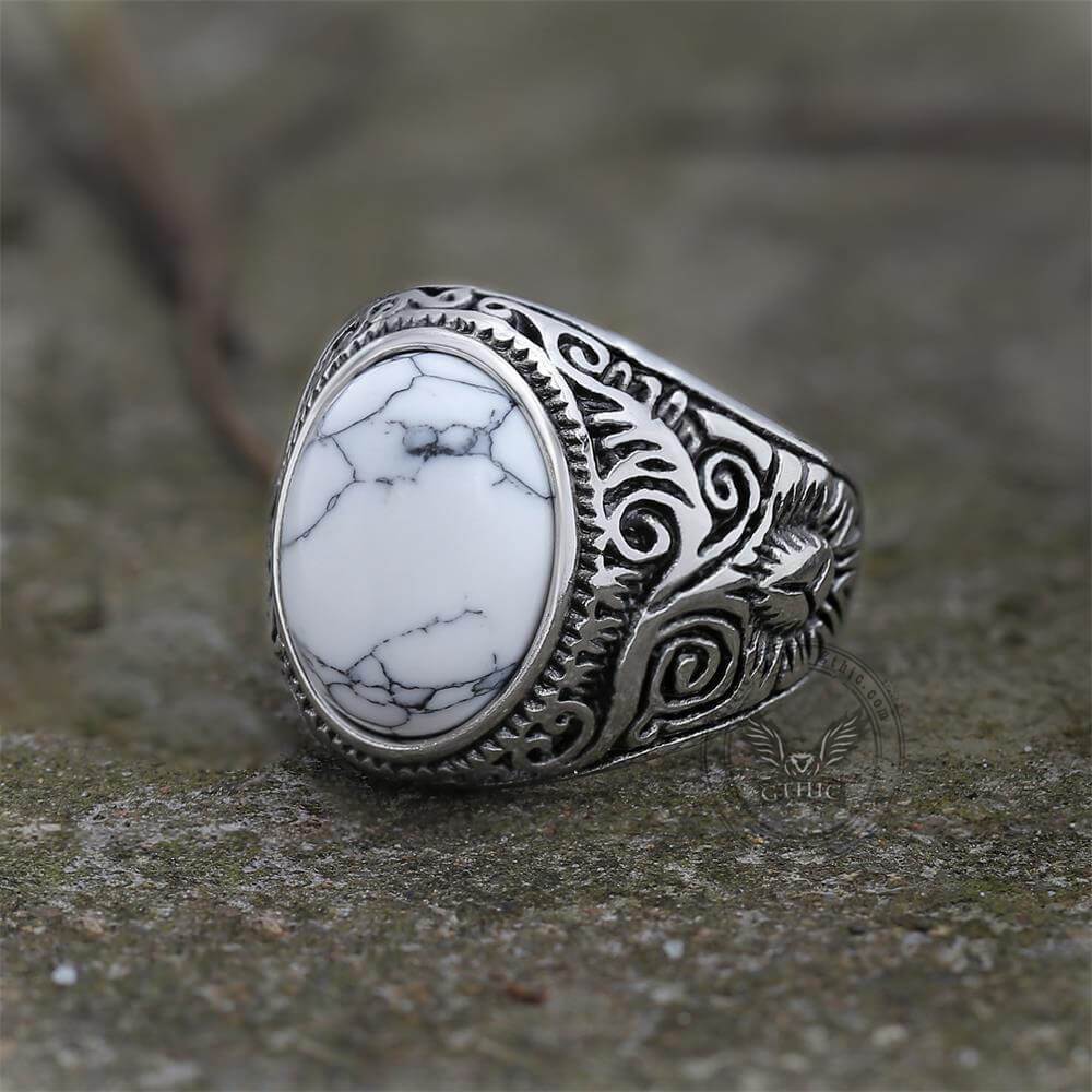 Pattern Gem Sterling Silver Ring