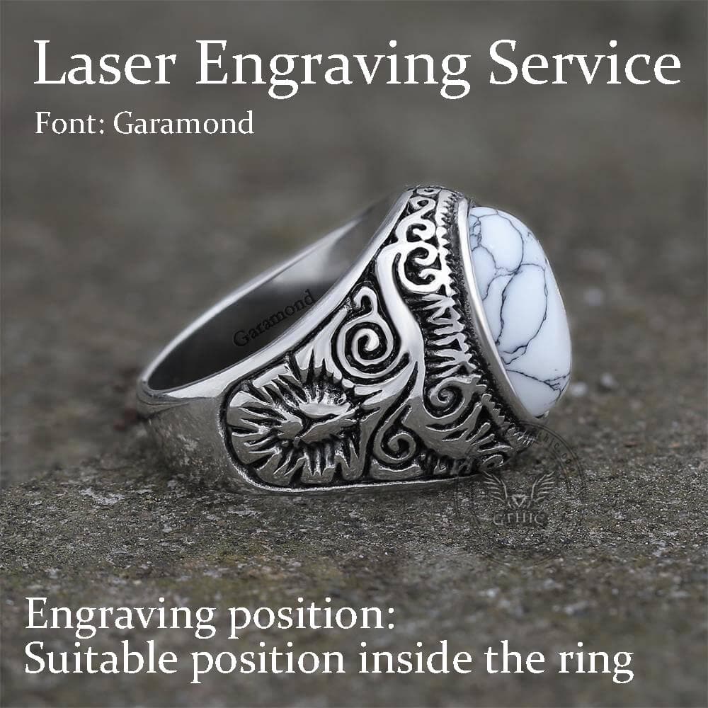 Pattern Gem Sterling Silver Ring