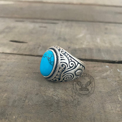Pattern Gem Sterling Silver Ring