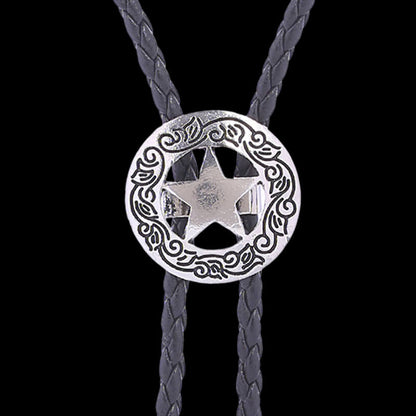 Pattern Star Alloy Bolo Tie