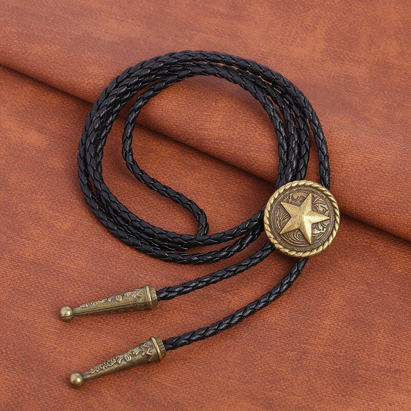 Pattern Star Alloy Bolo Tie