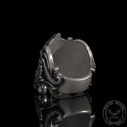 Pattern Sterling Silver Skull Ring