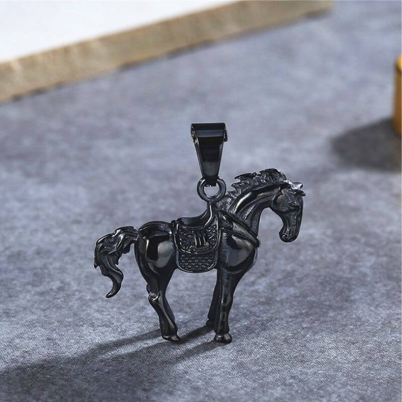 Prairie Horse Stainless Steel Pendant