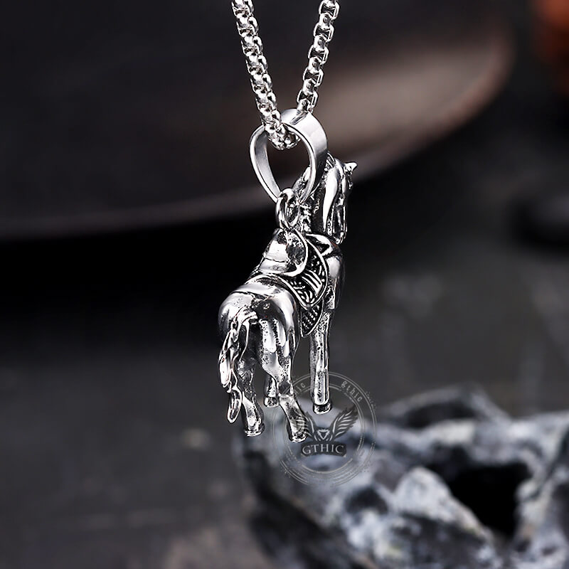 Prairie Horse Stainless Steel Pendant