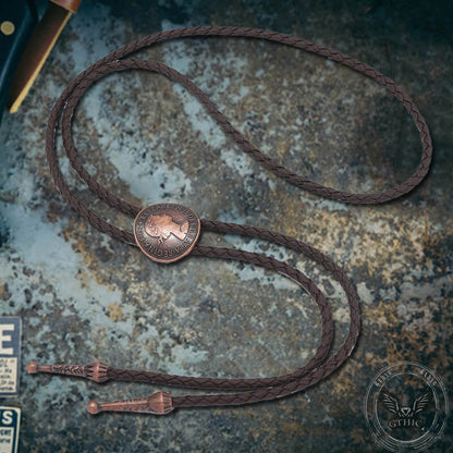 Queen Pattern Ancient Coin Alloy Bolo Tie