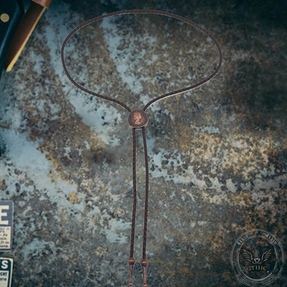 Queen Pattern Ancient Coin Alloy Bolo Tie